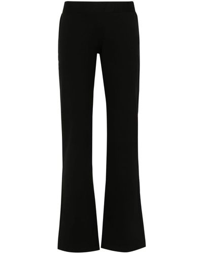 Versace Pantalones capri con logo de cristal - Negro