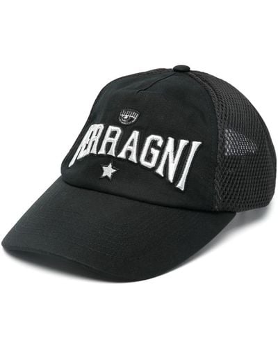 Chiara Ferragni Logo-embroidered Mesh Hat - Black