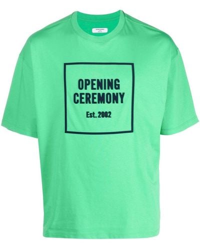 Opening Ceremony Camiseta con logo estampado - Verde