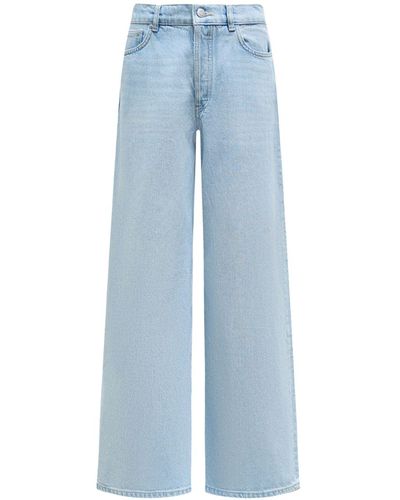 12 STOREEZ Low-rise Wide-leg Jeans - Blue
