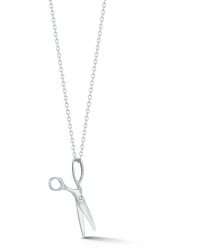 Mateo Scissor Pendant Necklace - White