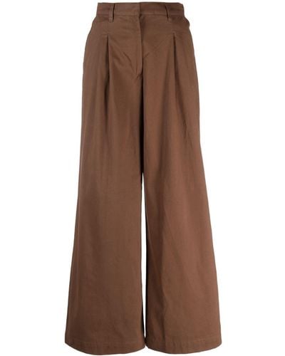 Pinko Wide-leg Trousers - Brown