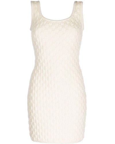 Ports 1961 Sleeveless 3d-knit Minidress - Natural