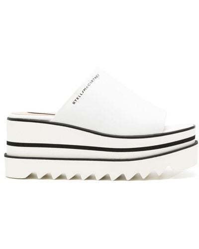 Stella McCartney Platform-sole Slip-on Sandals - White