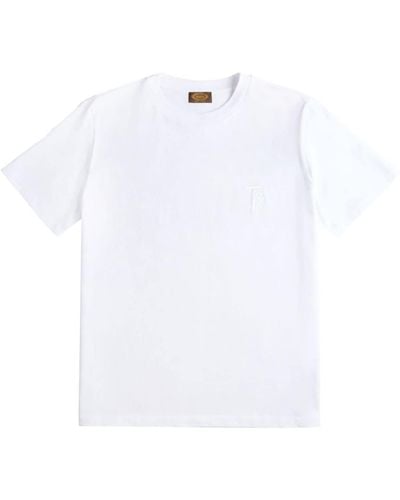 Tod's T-shirt en coton à logo brodé - Blanc