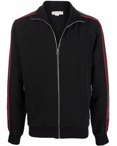 Alexander McQueen Logo Side-panel Zipped Sweatshirt - Black