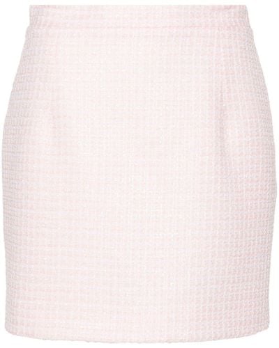 Alessandra Rich スパンコール ミニスカート - ピンク
