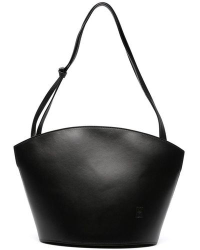 By Malene Birger Oblas Leather Shoulder Bag - Black