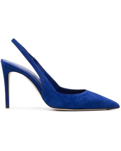 Victoria Beckham Zapatos de tacón de 100mm con tira trasera - Azul
