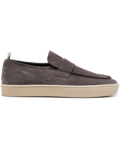 Officine Creative Almond-toe Leather Loafers - Brown