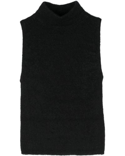 Rohe Open Back Knitted Top - Black