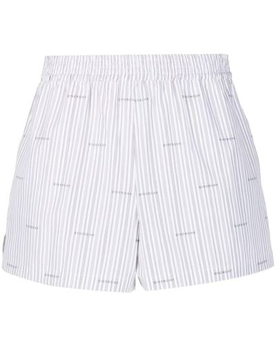 Givenchy Gestreifte Shorts - Weiß