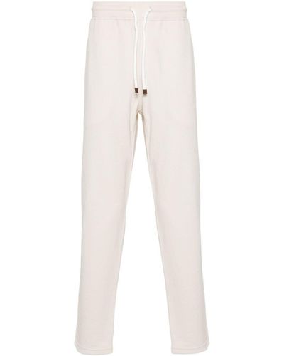 Brunello Cucinelli Drawstring-fastening Track Trousers - White