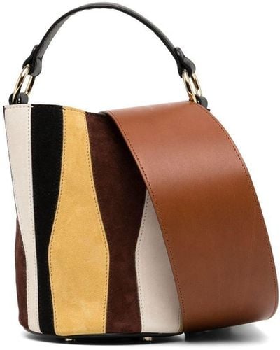 Colville Patch Cylinder Small Tote Bag - Brown
