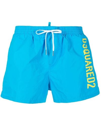 DSquared² Logo-print Swim Shorts - Blue
