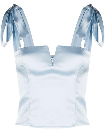 Reformation Top con nodo - Blu