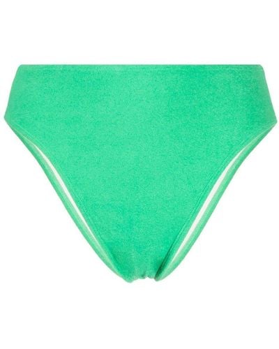 Faithfull The Brand Slip bikini Chania a vita alta - Verde