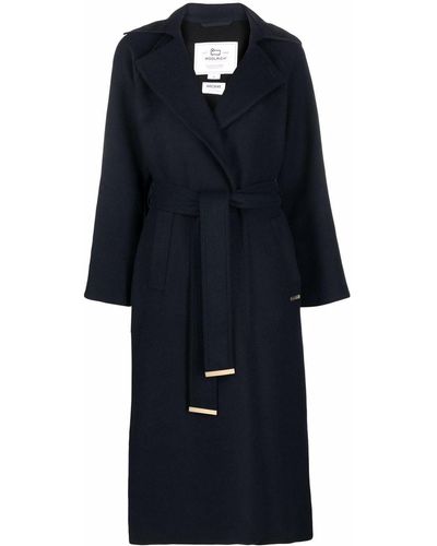 Woolrich Callery Belted Coat - Blue