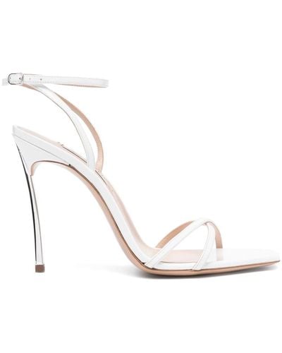 Casadei Superblade Jolly Leather Sandals - White