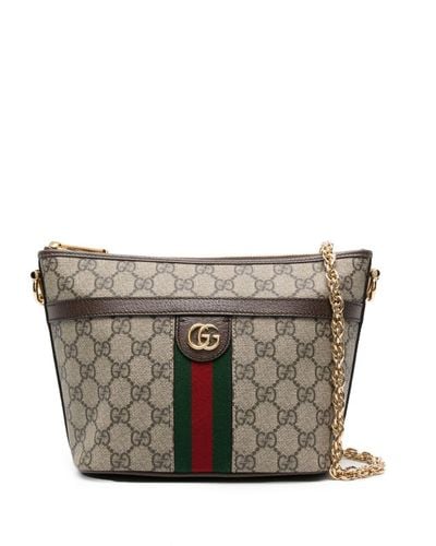 Gucci Mini Ophidia GG Shoulder Bag - Grey