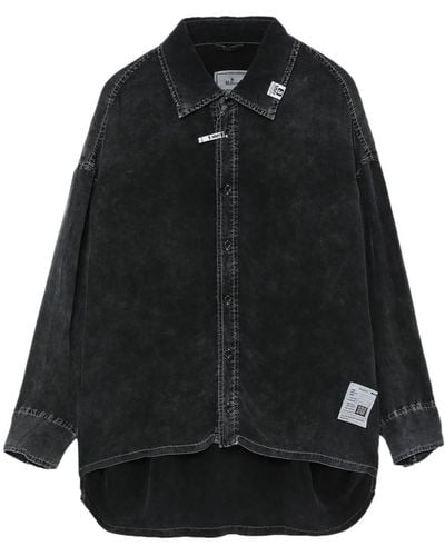 Maison Mihara Yasuhiro Faded Long-sleeve Shirt - Black