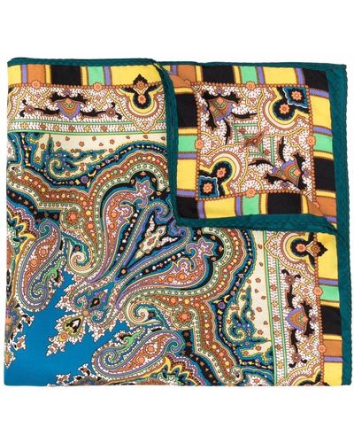 Etro Écharpe en soie à motif cachemire - Multicolore