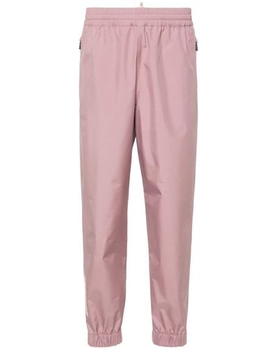 3 MONCLER GRENOBLE Elasticated-waist Tapered Track Pants - Pink