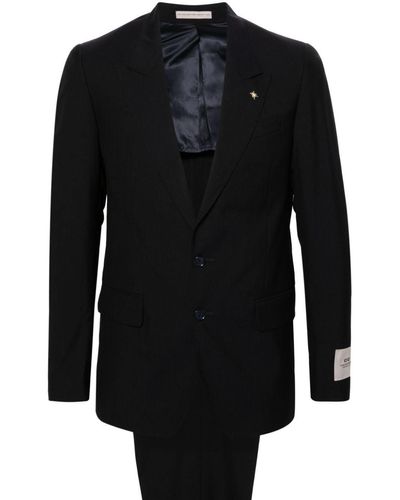 Corneliani Single-breasted Virgin Wool Suit - Black