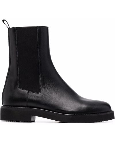 Baldinini Slip-on Leather Boots - Black