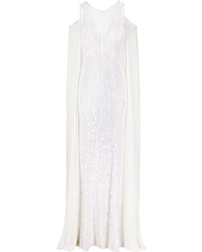 Jenny Packham Maria Sequin-embellishment Dress - White