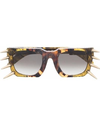 Kuboraum Tortoiseshell Square-frame Sunglasses - Green