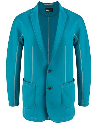 Kolor Stitch-detail Single-breasted Jacket - Blue
