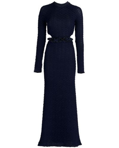 Silvia Tcherassi Myriam Cut Out-detail Maxi Dress - Blue