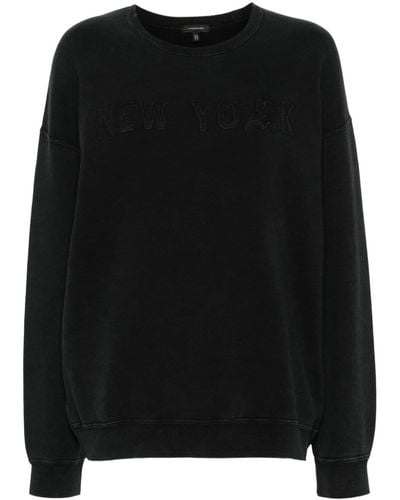 R13 Sweater Met Logopatch - Zwart