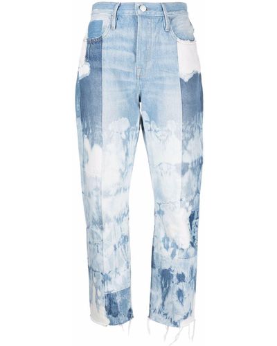 FRAME Jeans con design patchwork - Blu