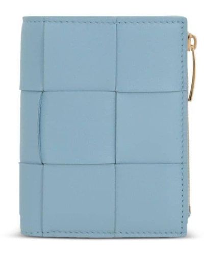 Bottega Veneta Cassete Leather Wallet - Blue
