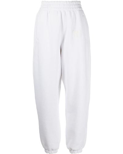 Alexander Wang Pantalones de chándal con logo - Blanco