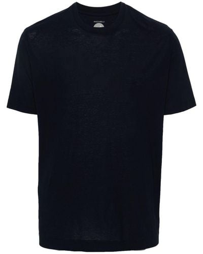 Mazzarelli Plain Cotton T-shirt - Blue