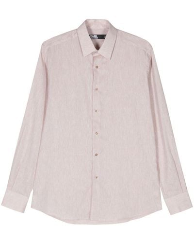 Karl Lagerfeld Camisa texturizada - Rosa