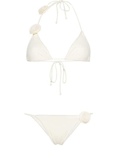 LaRevêche Ashar Floral-appliqué Bikini Set - White