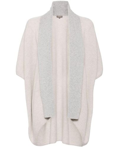 N.Peal Cashmere Color-block Cashmere Cardigan - White