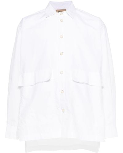 Uma Wang Camisa de manga larga - Blanco