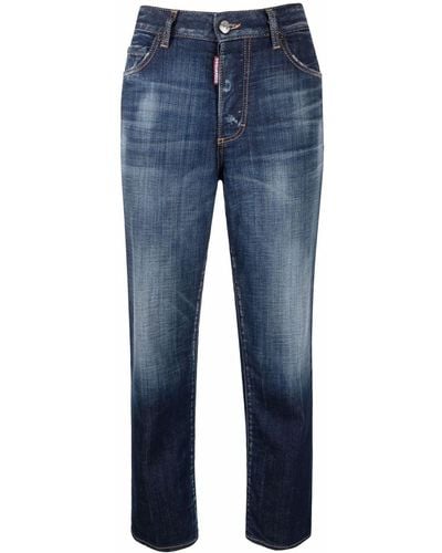 DSquared² High-rise Straight-leg Jeans - Blue