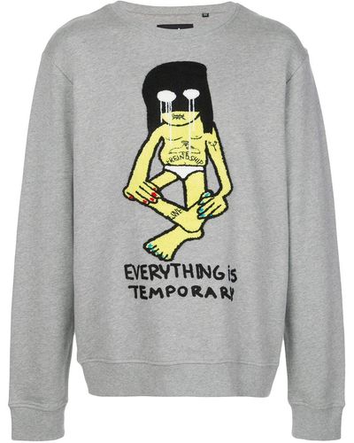 Haculla Besticktes 'Temporary' Sweatshirt - Grau