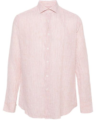 Dell'Oglio Striped linen shirt - Rosa