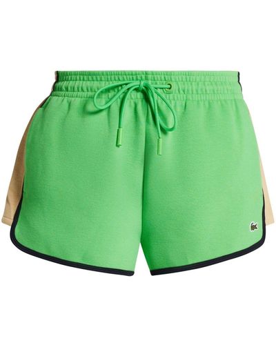 Lacoste Side-stripe Jersey Shorts - Green