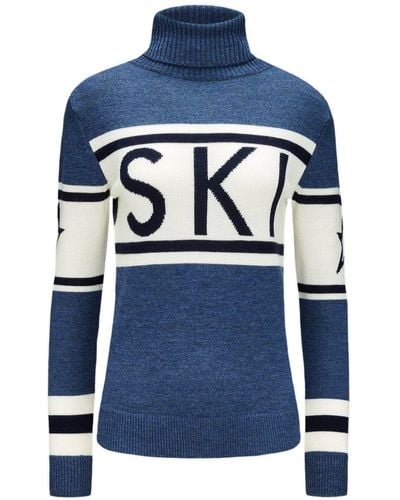 Perfect Moment Schild Merino Wool Sweater - Blue
