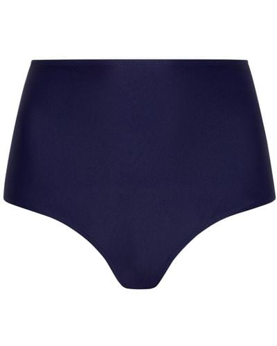 Rebecca Vallance Alba High-waisted Bikini Bottoms - Blue