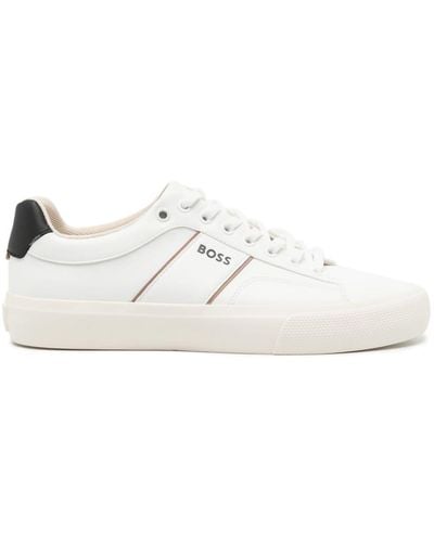 BOSS Aiden leather sneakers - Weiß