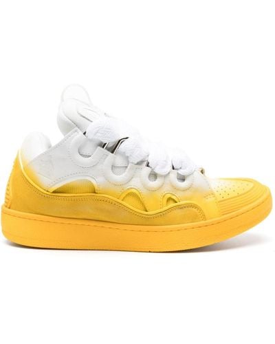 Lanvin Curb Gradient-effect Trainers - Yellow